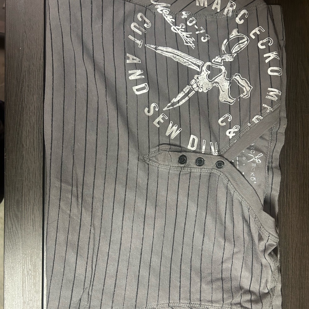 Gray Striped Marc Ecko T-Shirt